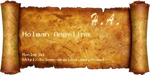 Holman Angelina névjegykártya